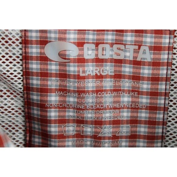 costa angler tech button down plaid large - Picture 12 of 12